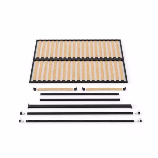 Cama con almacenaje otomana con mecanismo de elevación