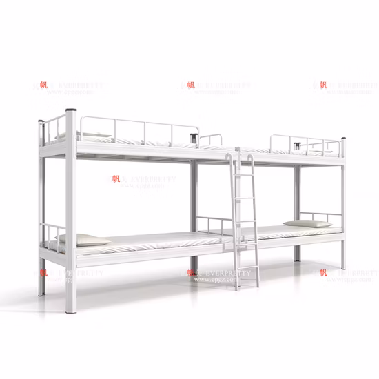 Estructura de litera doble para dormitorio de metal