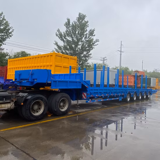 Contenedor de 3 ejes de 40 pies de plataforma plana / esqueleto / pared lateral de carga / carga de servicios públicos / plataforma baja / tanque de combustible / tanque de cemento / Dumper / furgoneta abierta de ala Camión cortina semirremolque